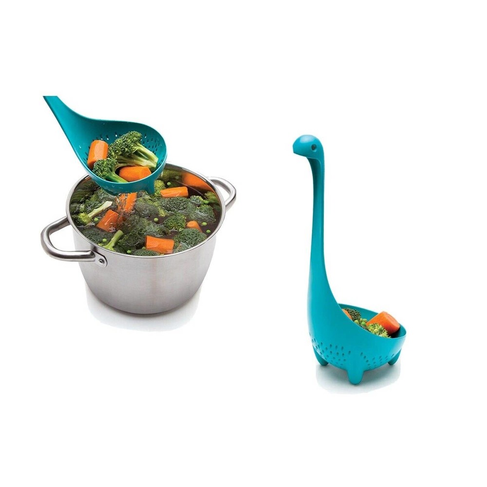 Ototo Nessie Spoon Colander Ladle Soup Kitchen (Turquoise) - Brand New